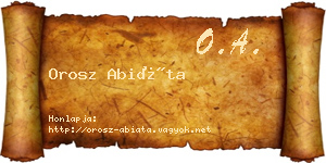 Orosz Abiáta névjegykártya