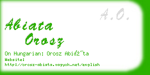 abiata orosz business card